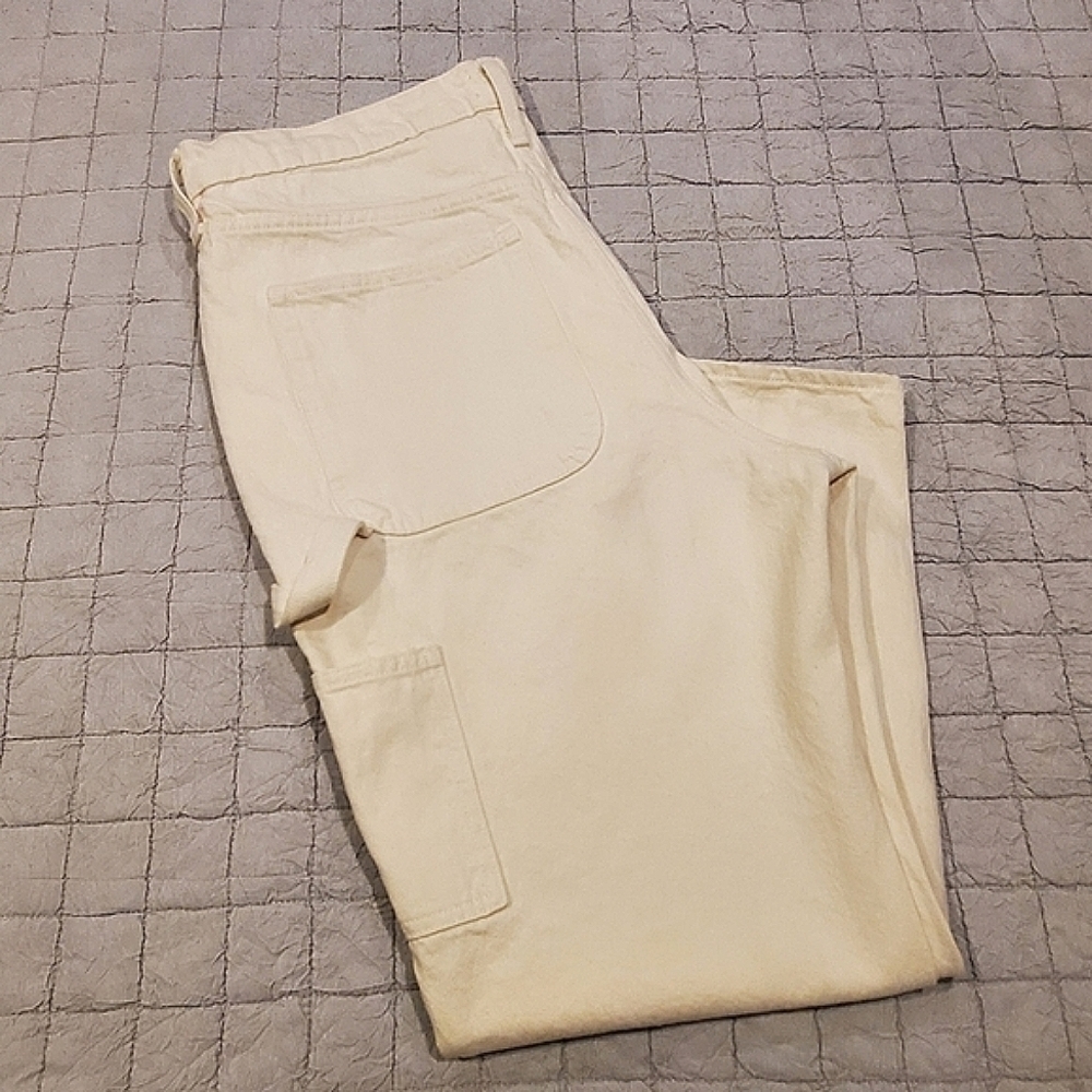 J. Crew 90's Classic Straight High-Rise Cropped Painter Pants In Natural - Picture 2 of 7